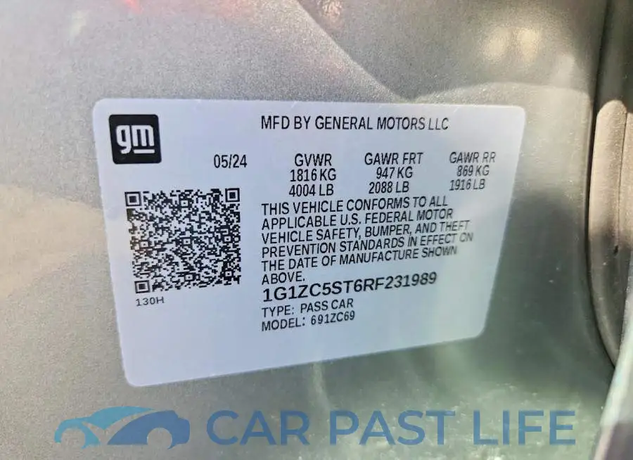 1G1ZC5ST6RF231989# 13