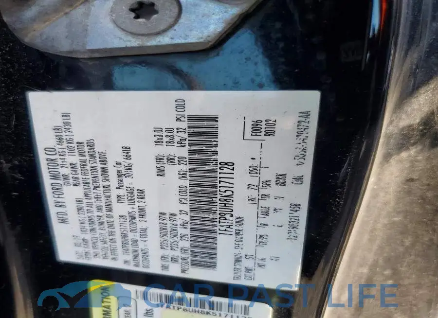 1FATP8UH8K5171128# 12