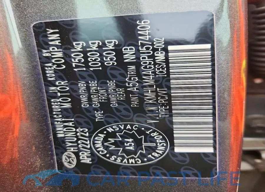 KMHLM4AG9PU574406# 13