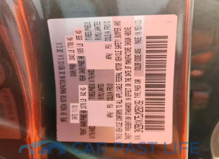 3MZBN1K75JM268189# 12
