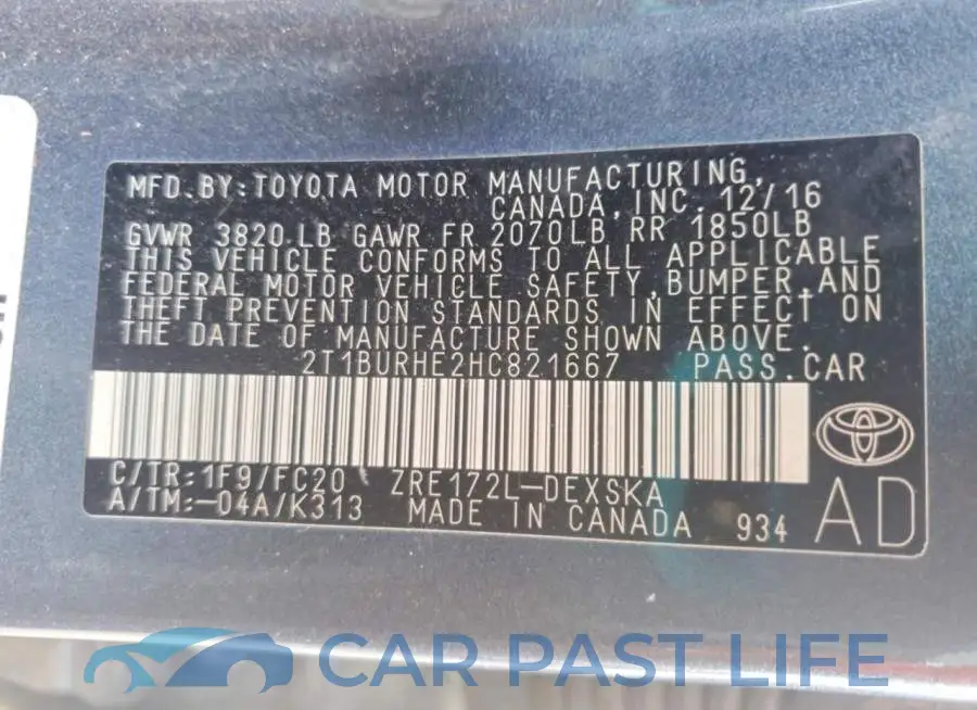 2T1BURHE2HC821667# 12