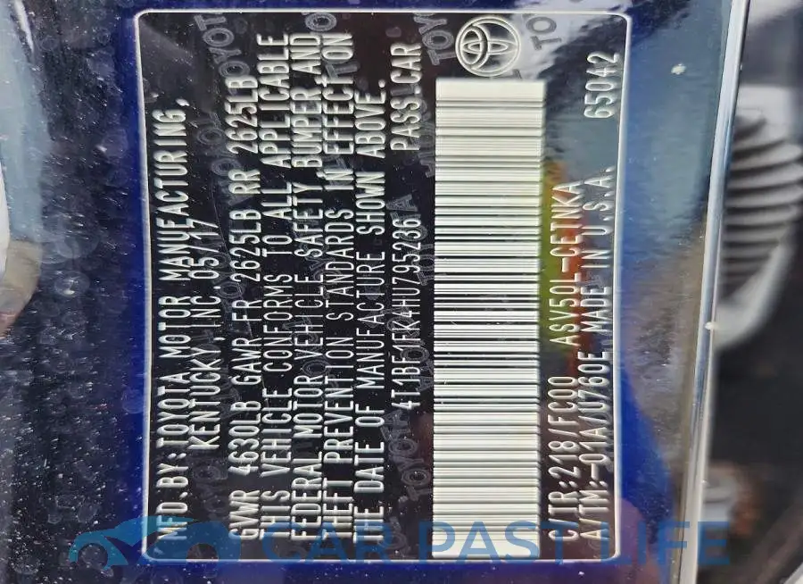 4T1BF1FK4HU795236# 13