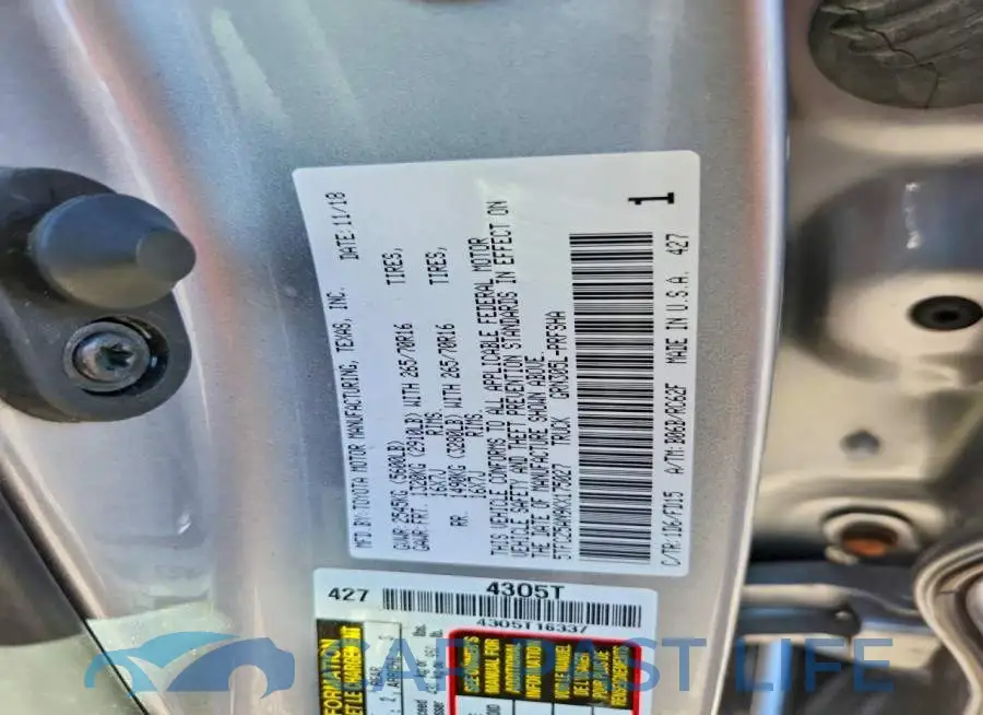 5TFCZ5AN9KX175027# 12