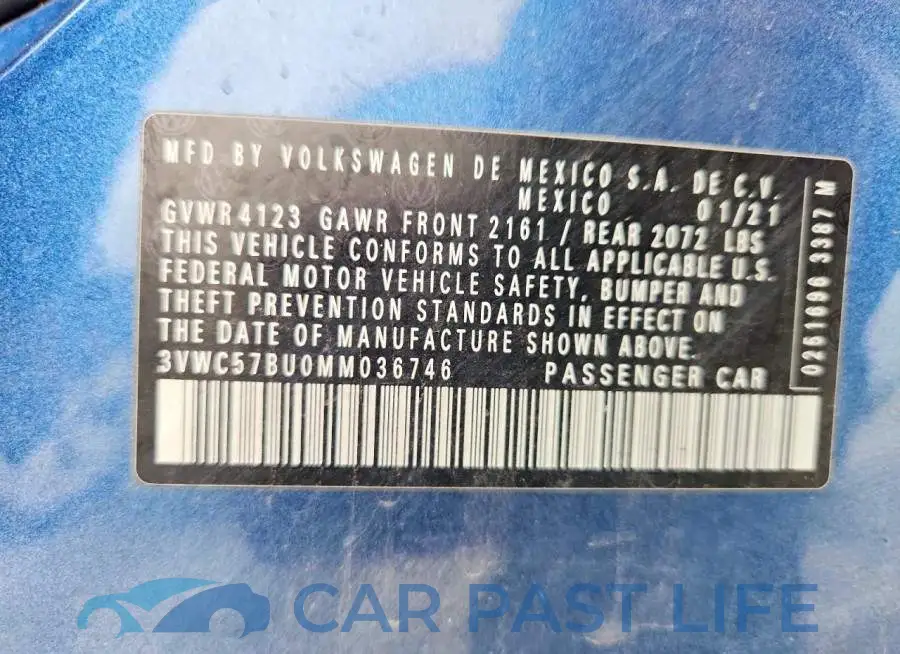 3VWC57BU0MM036746# 13