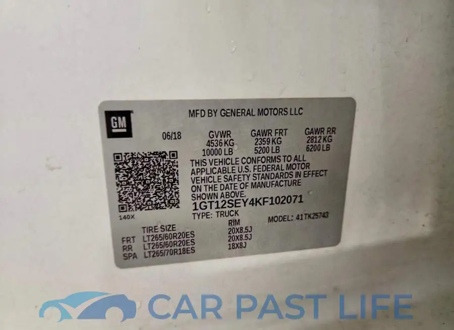 1GT12SEY4KF102071# 13