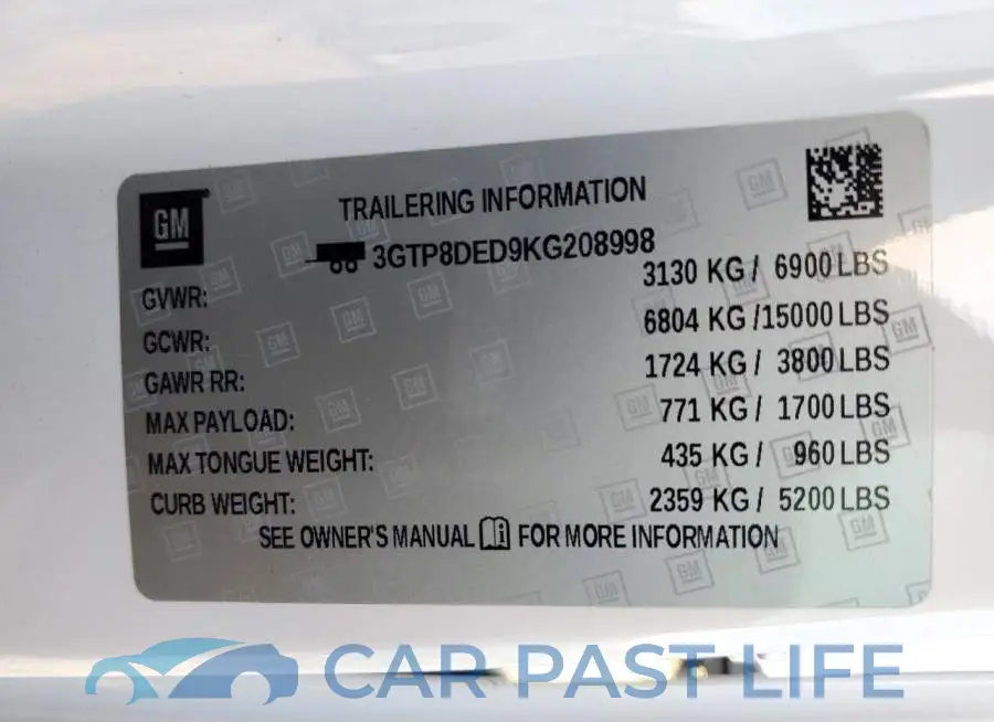 3GTP8DED9KG208998# 13