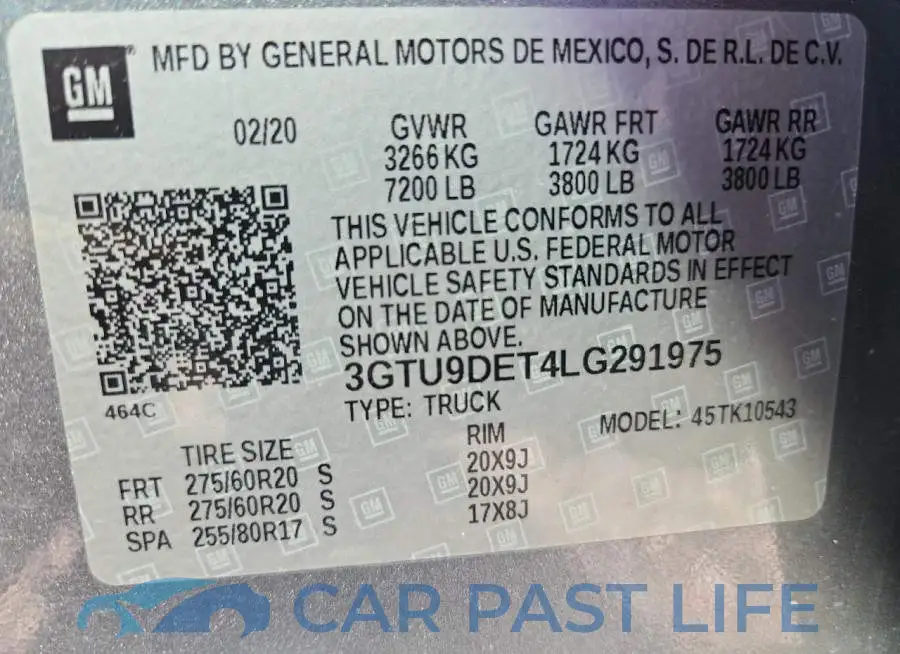 3GTU9DET4LG291975# 12