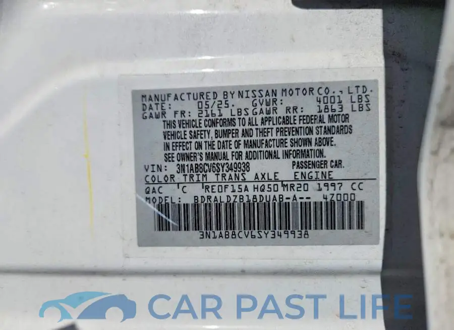 3N1AB8CV6SY349938# 12