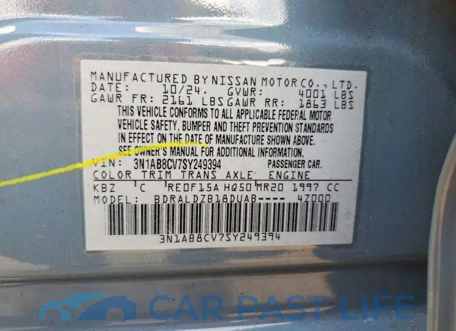 3N1AB8CV7SY249394# 12