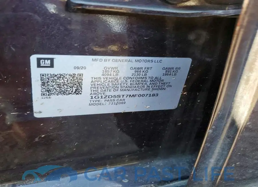 1G1ZD5ST7MF007183# 12