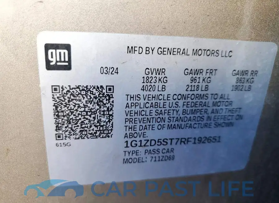 1G1ZD5ST7RF192651# 12
