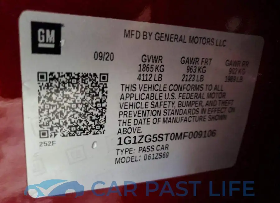 1G1ZG5ST0MF009106# 12