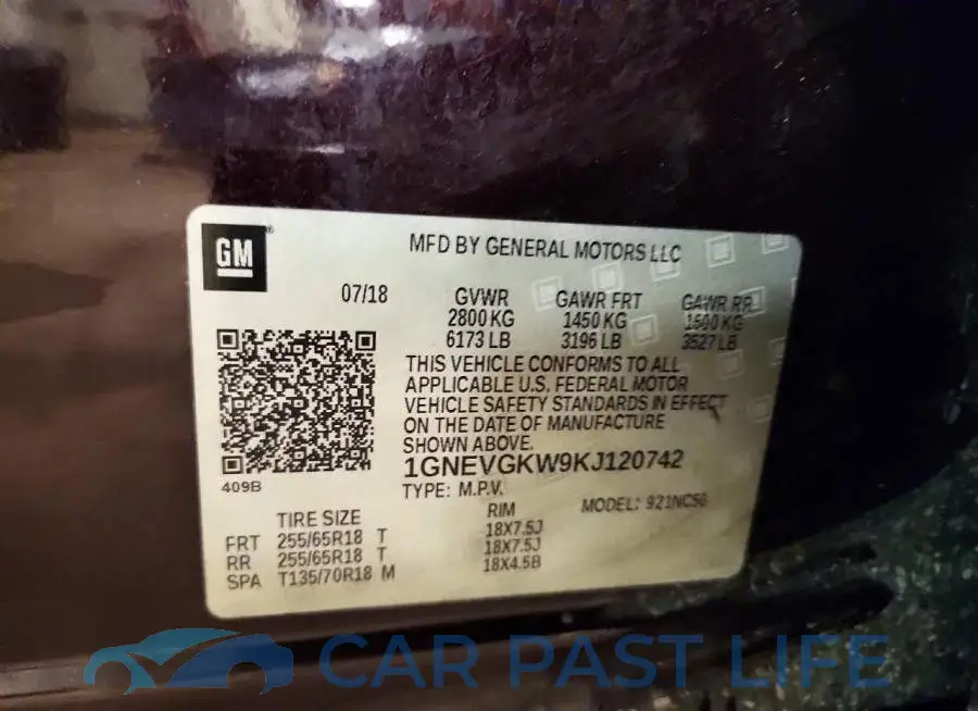 1GNEVGKW9KJ120742# 14