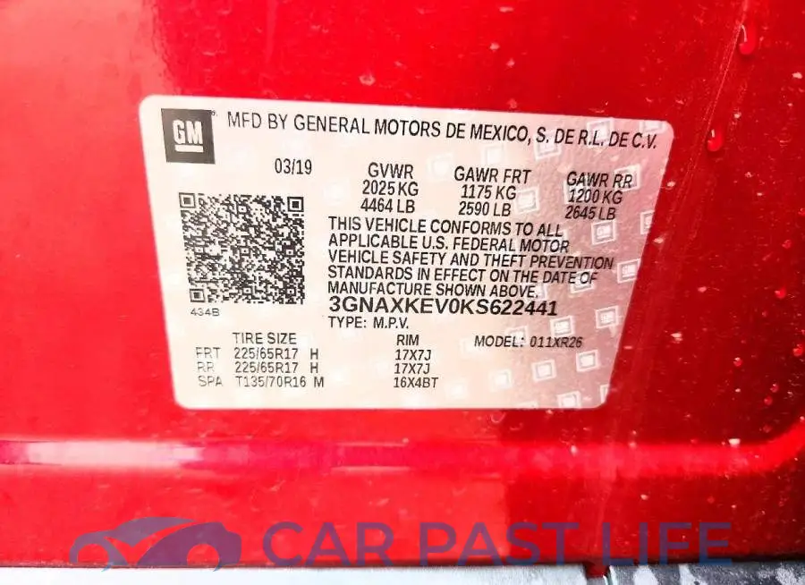 3GNAXKEV0KS622441# 13