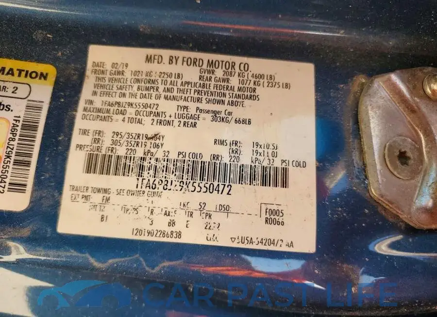 1FA6P8JZ9K5550472# 12
