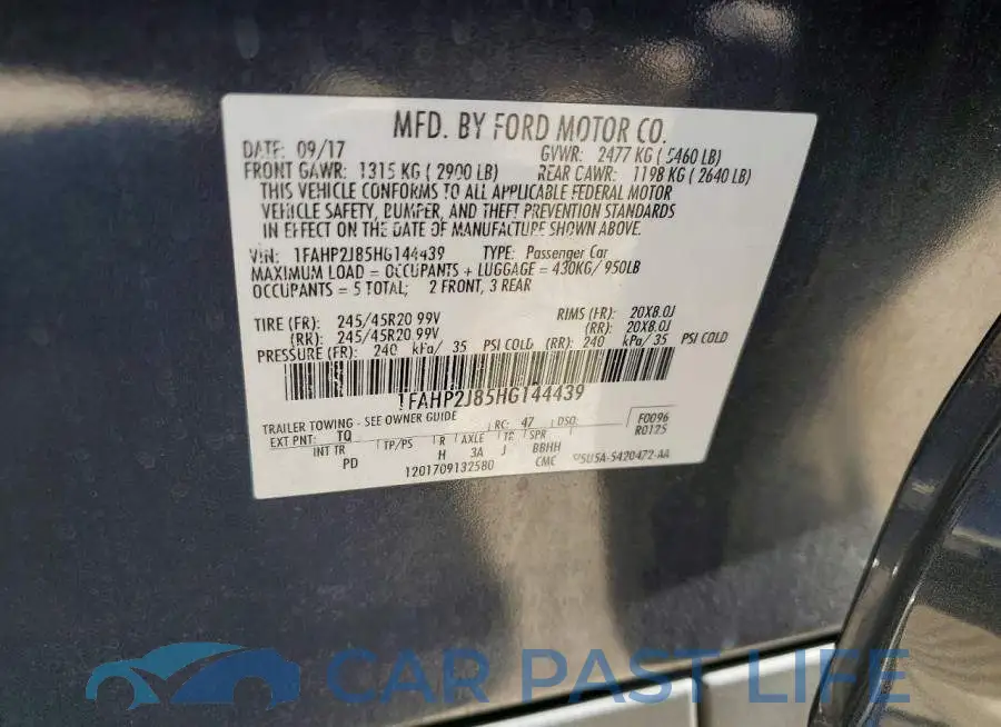 1FAHP2J85HG144439# 12