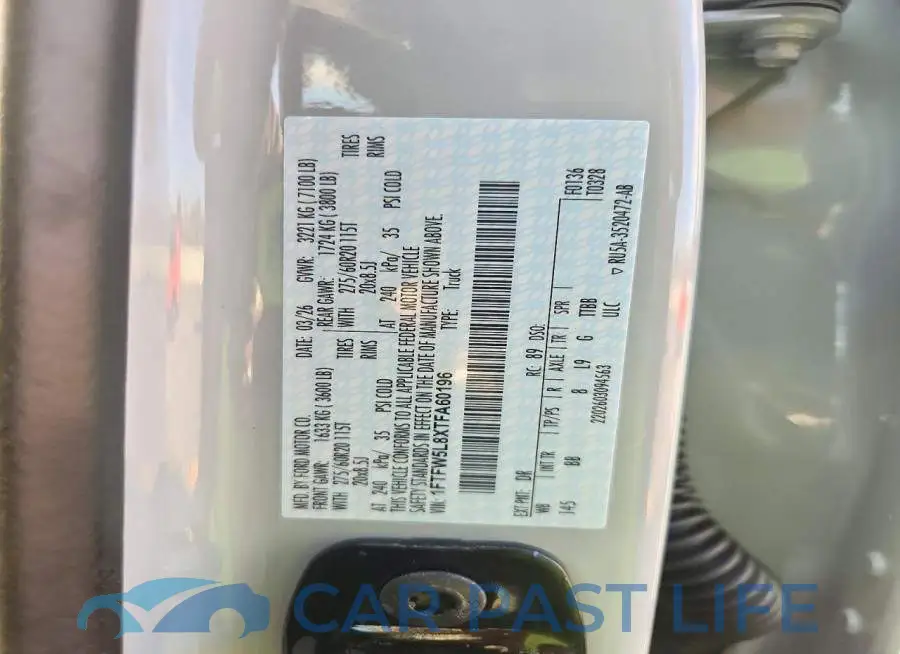 1FTFW5L8XTFA60196# 12