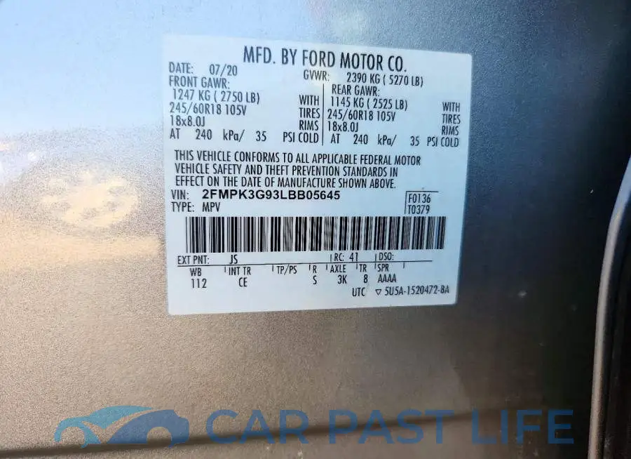 2FMPK3G93LBB05645# 13
