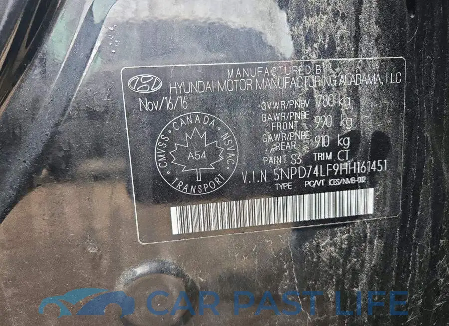 5NPD74LF9HH161451# 13