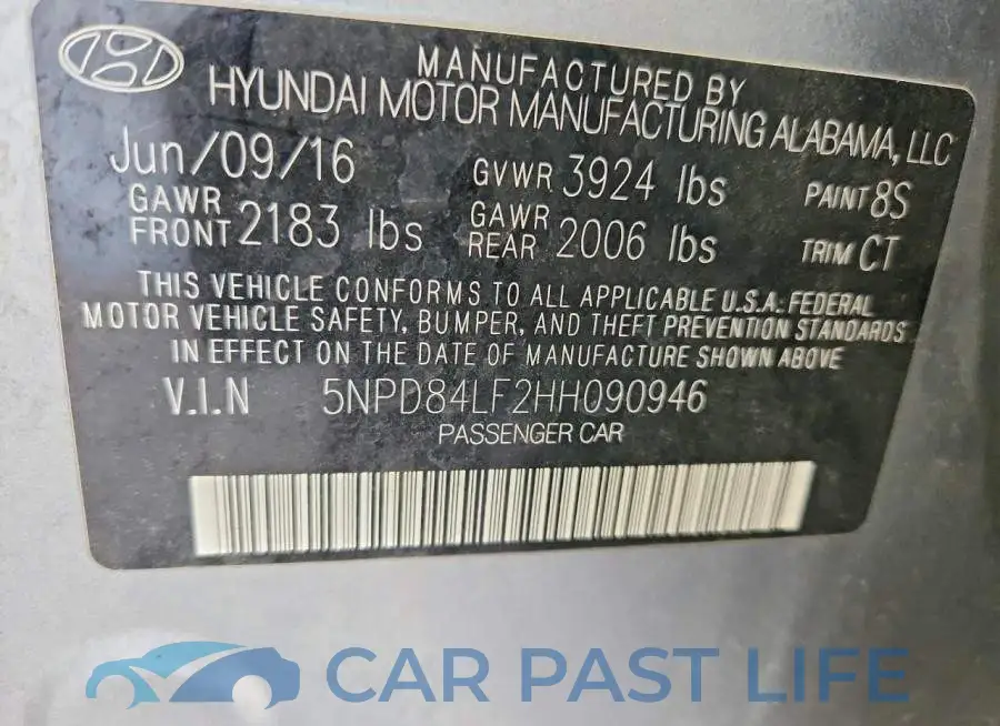 5NPD84LF2HH090946# 12