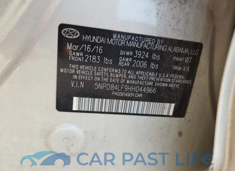 5NPD84LF9HH044966# 12