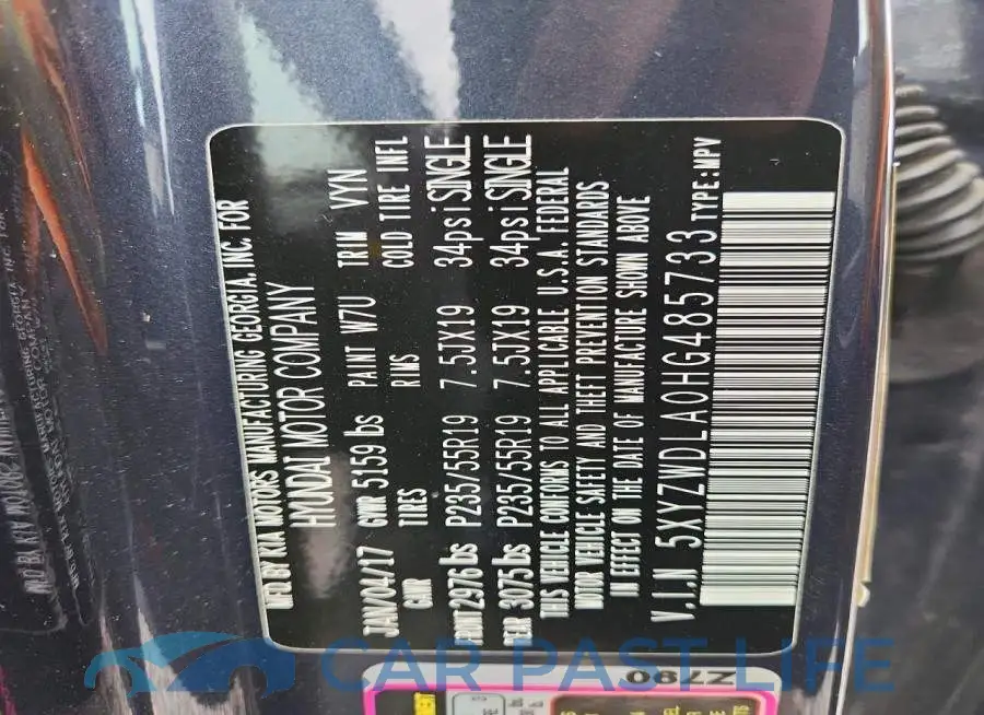 5XYZWDLA0HG485733# 13