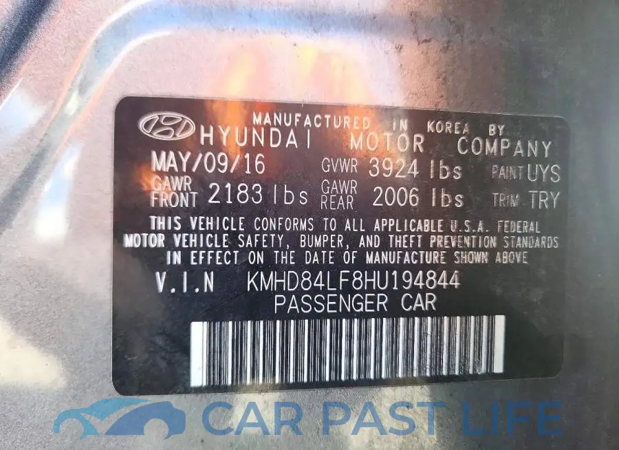 KMHD84LF8HU194844# 12