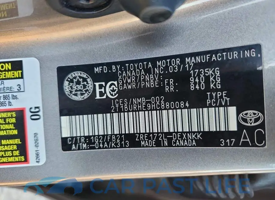 2T1BURHE9HC880084# 12