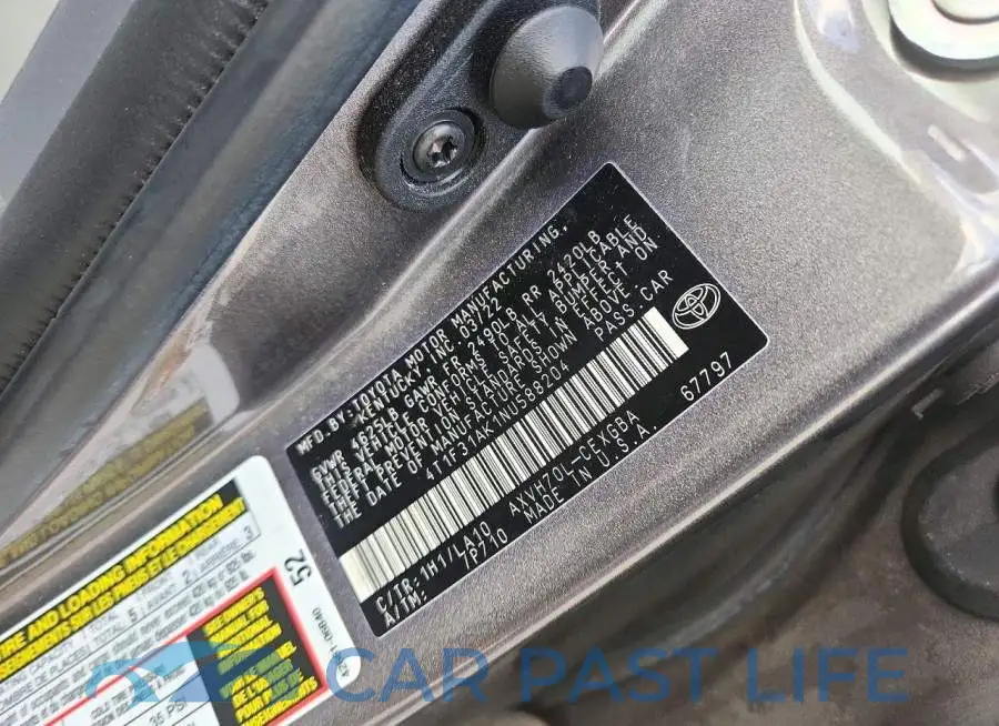 4T1F31AK1NU588204# 13