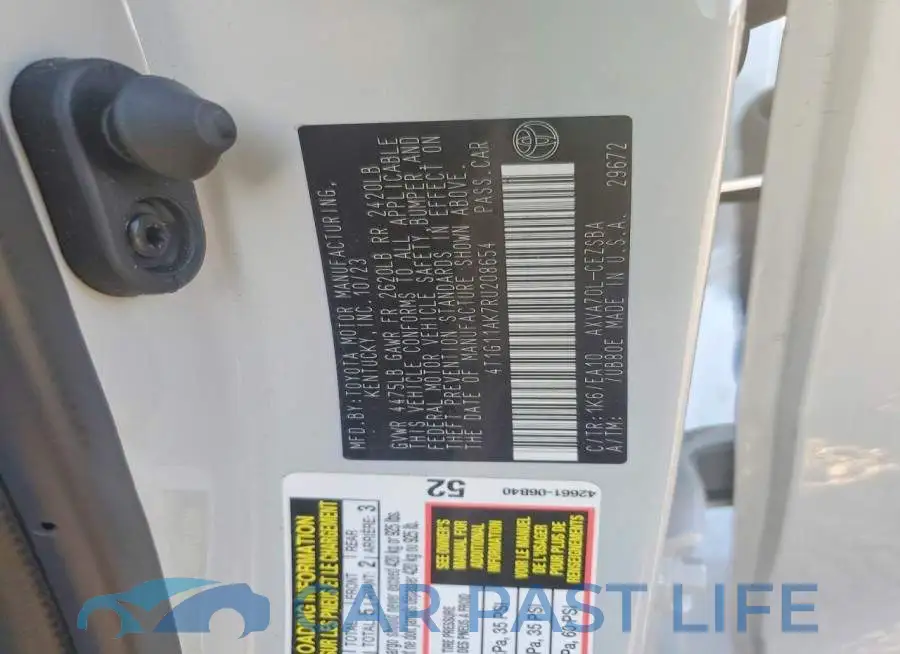 4T1G11AK7RU208654# 13