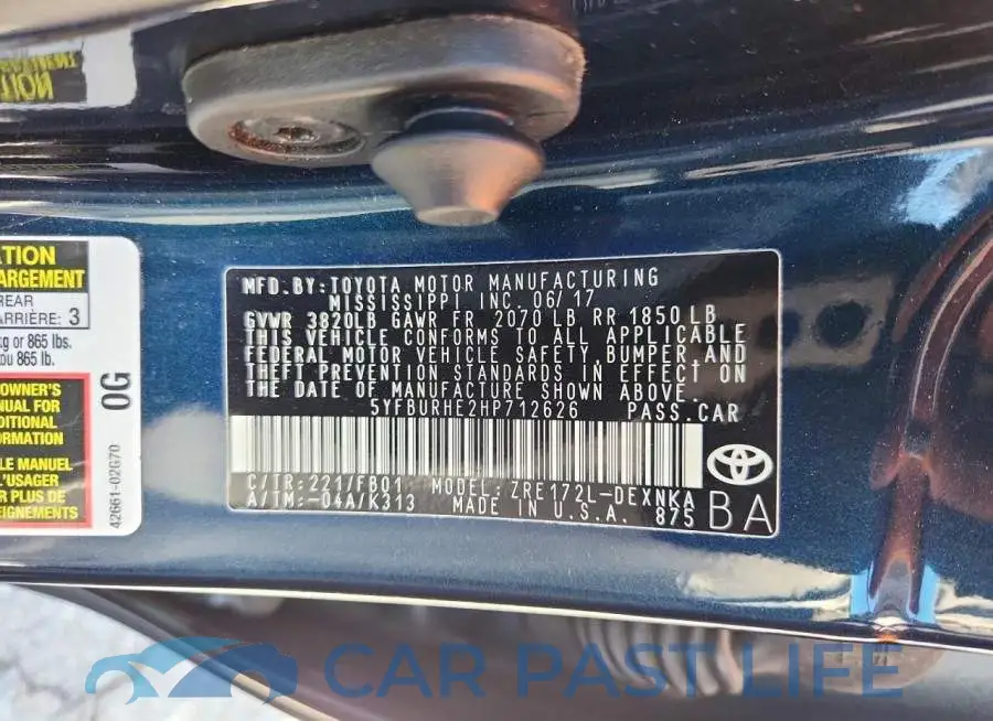5YFBURHE2HP712626# 12