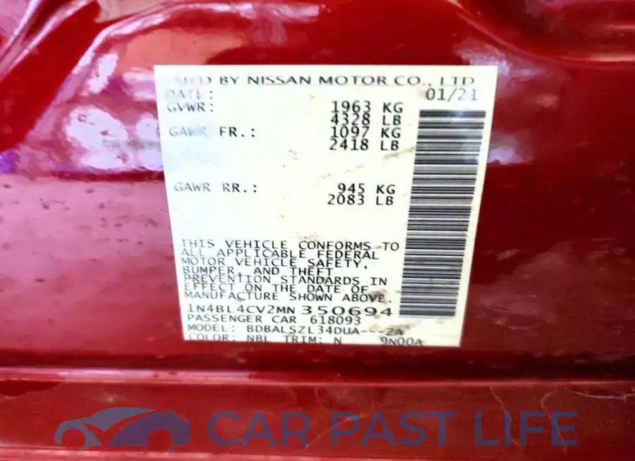 1N4BL4CV2MN350694# 13