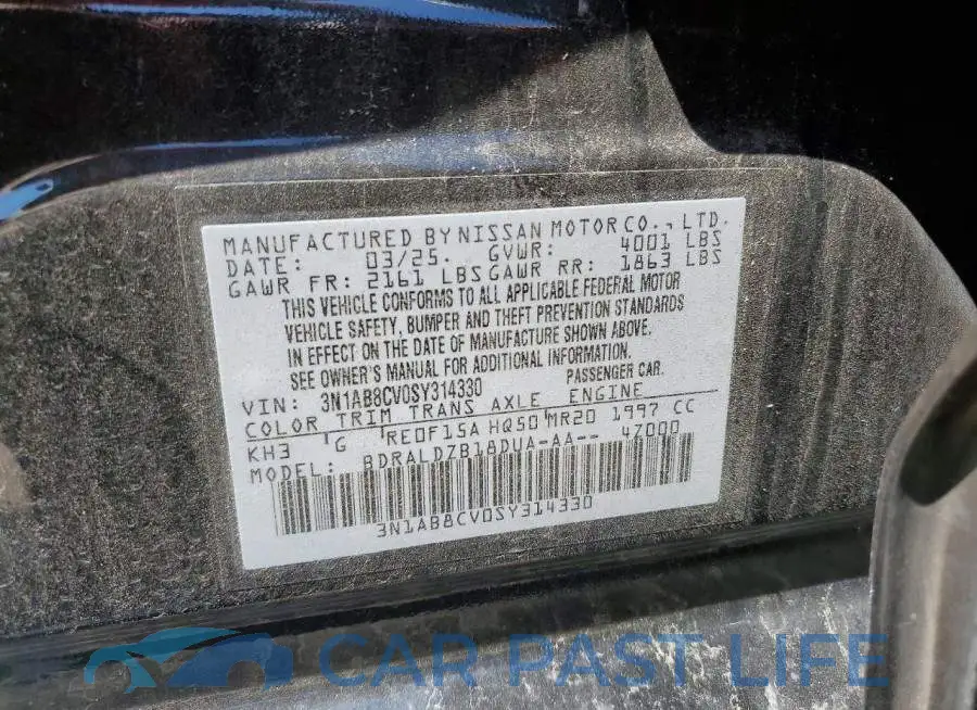 3N1AB8CV0SY314330# 12