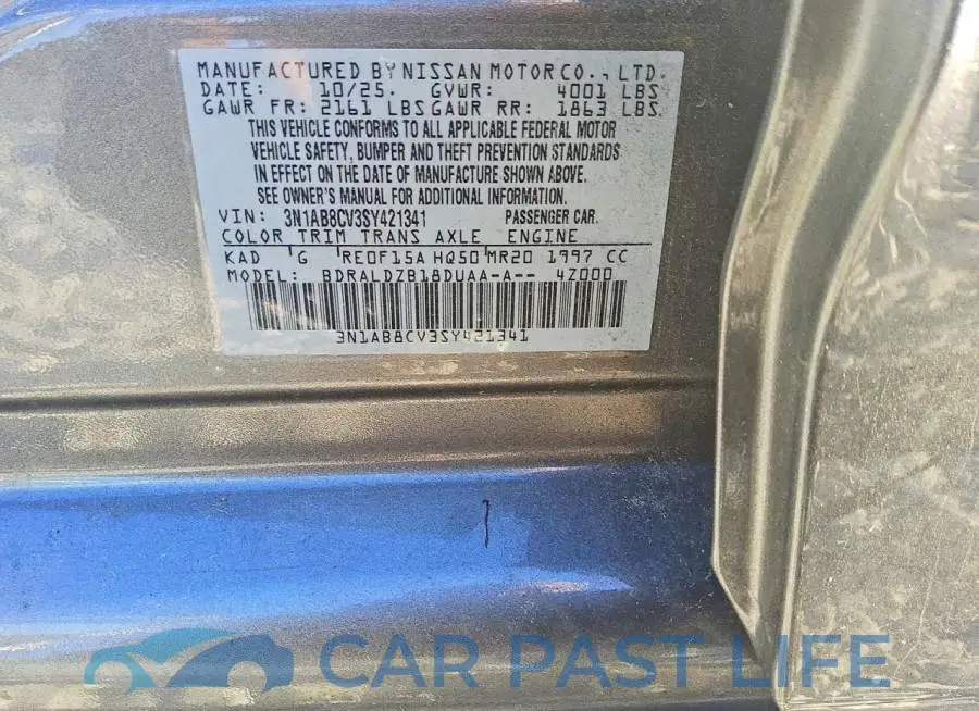 3N1AB8CV3SY421341# 12