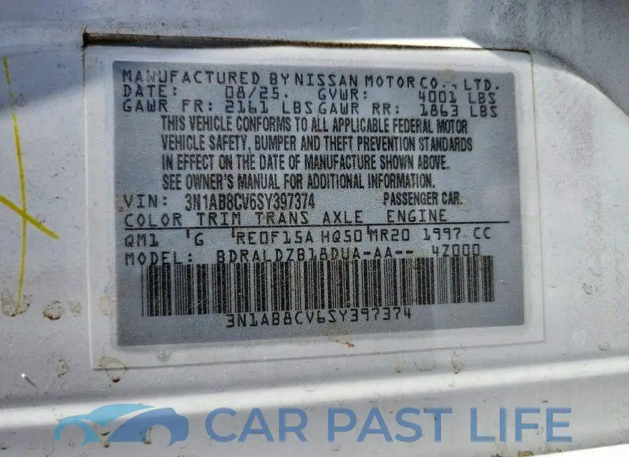 3N1AB8CV6SY397374# 12
