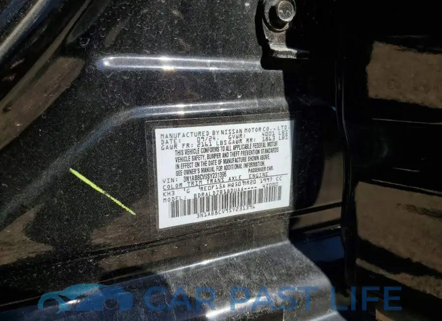 3N1AB8CV9SY231396# 12