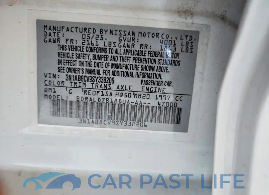 3N1AB8CV9SY338206# 12