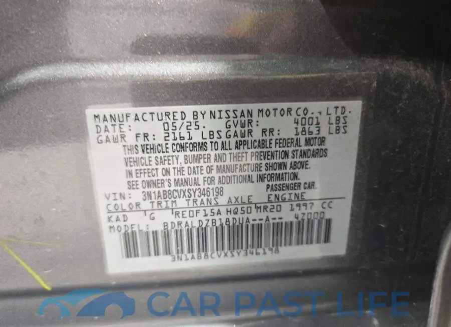 3N1AB8CVXSY346198# 12