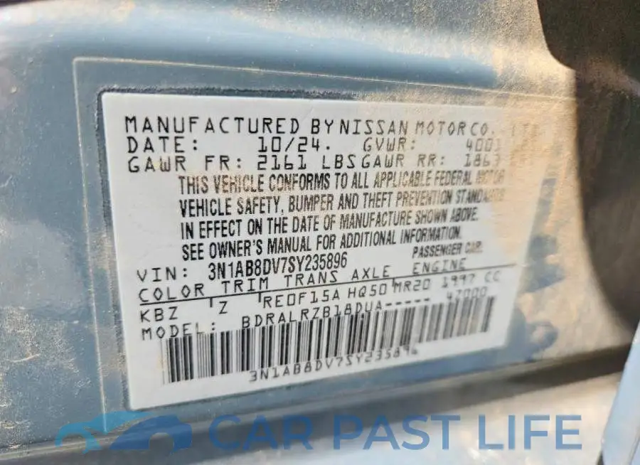 3N1AB8DV7SY235896# 13
