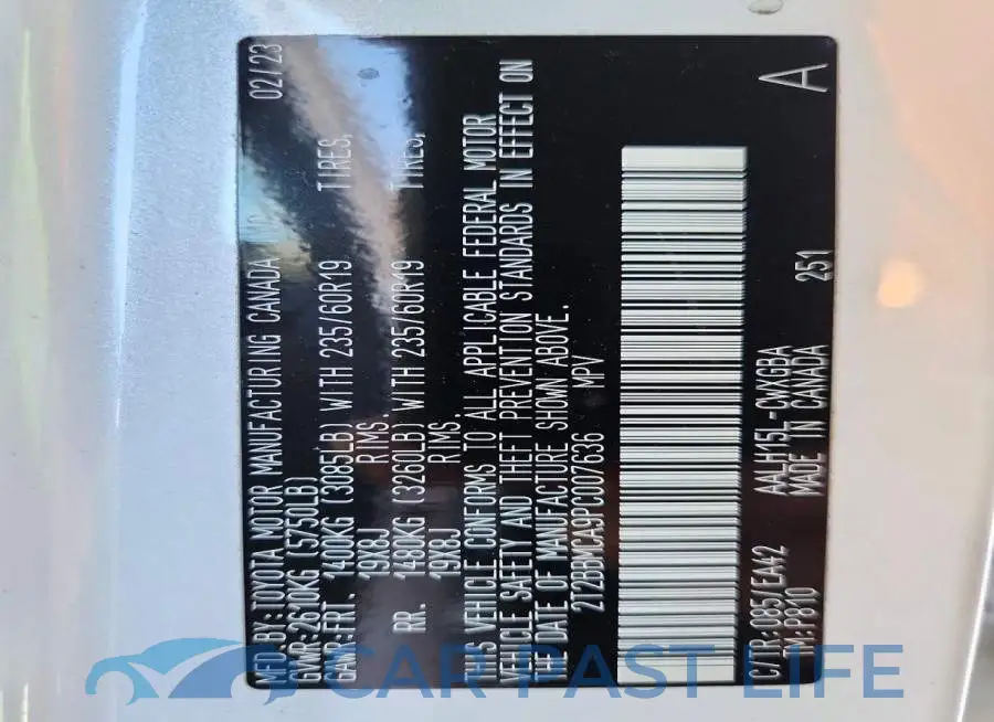 2T2BBMCA9PC007636# 14