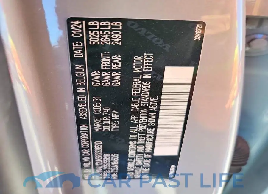 YV4L12UK6R2328510# 13