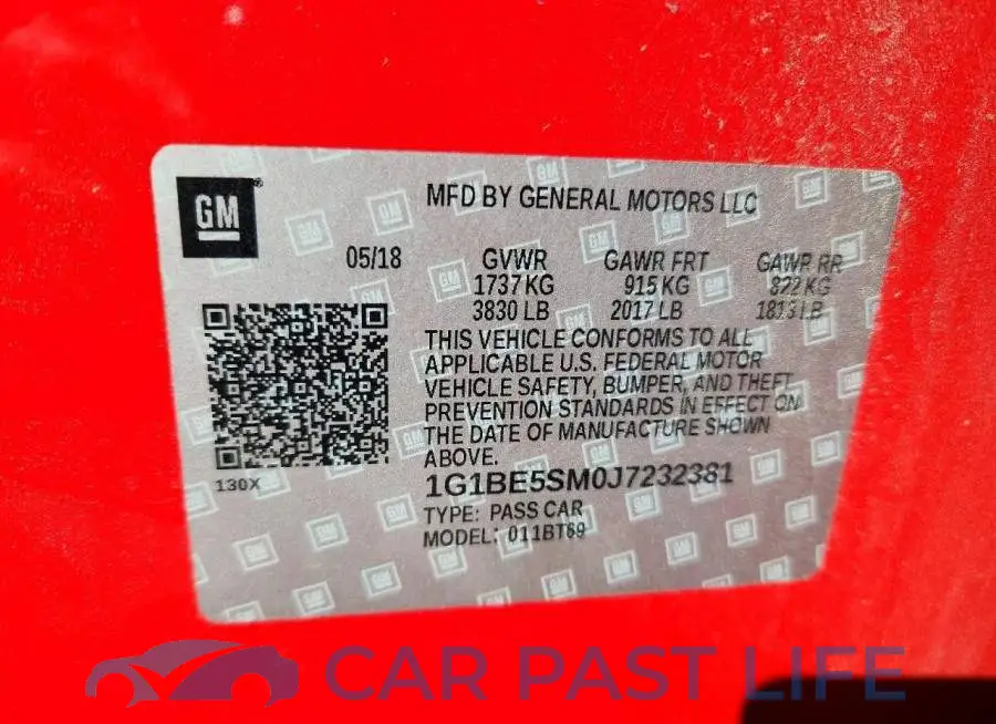 1G1BE5SM0J7232381# 12