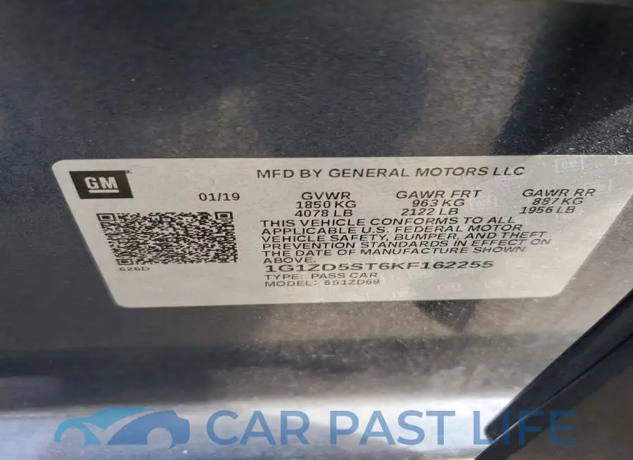 1G1ZD5ST6KF162255# 12