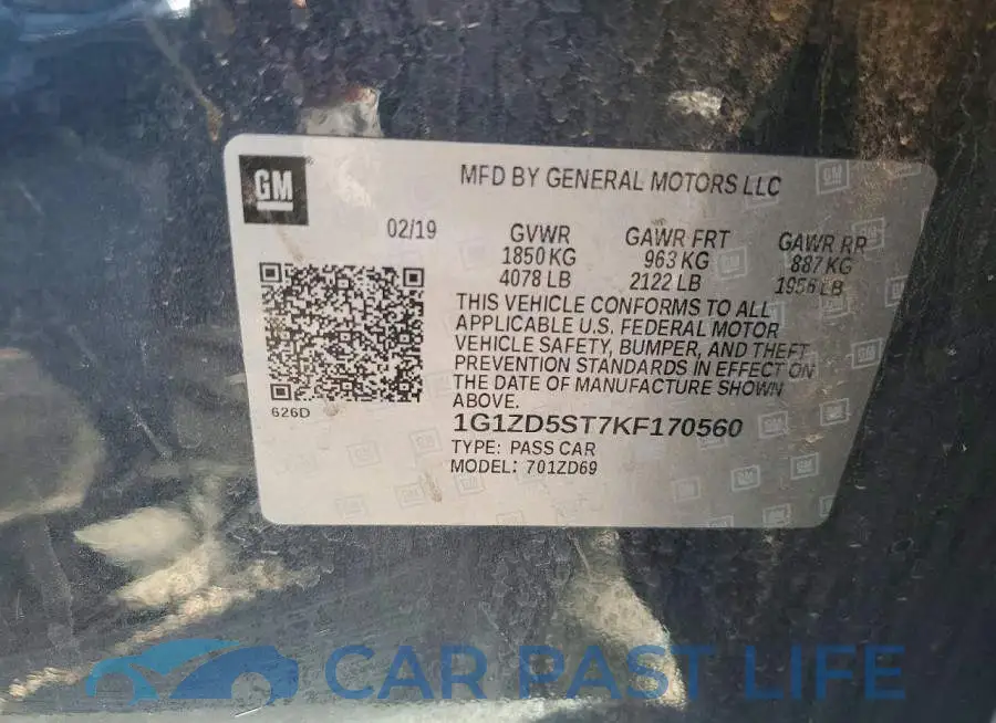 1G1ZD5ST7KF170560# 12