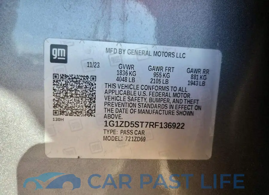 1G1ZD5ST7RF136922# 12