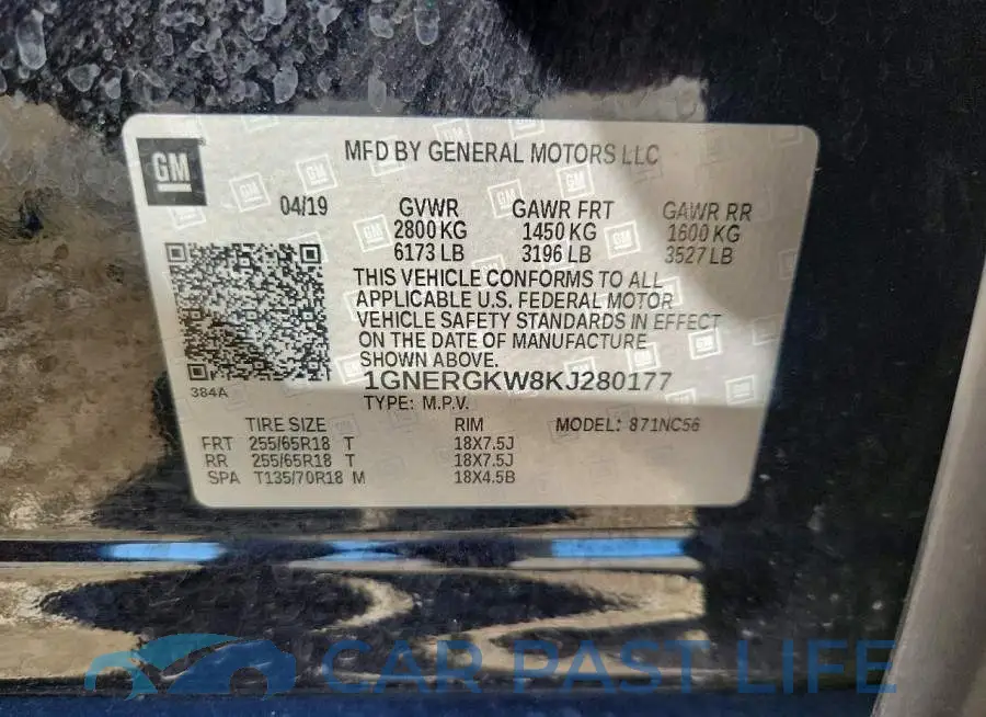 1GNERGKW8KJ280177# 13