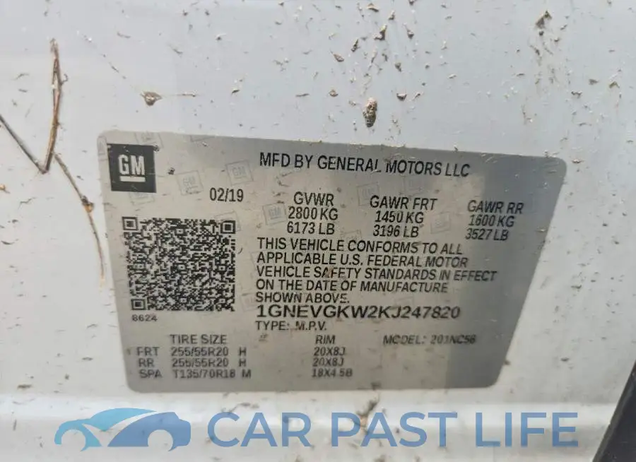 1GNEVGKW2KJ247820# 13