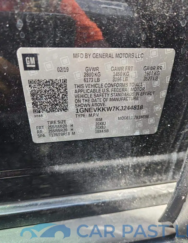 1GNEVKKW7KJ244818# 13