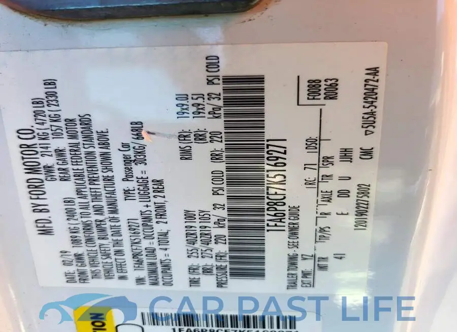 1FA6P8CF7K5169271# 12