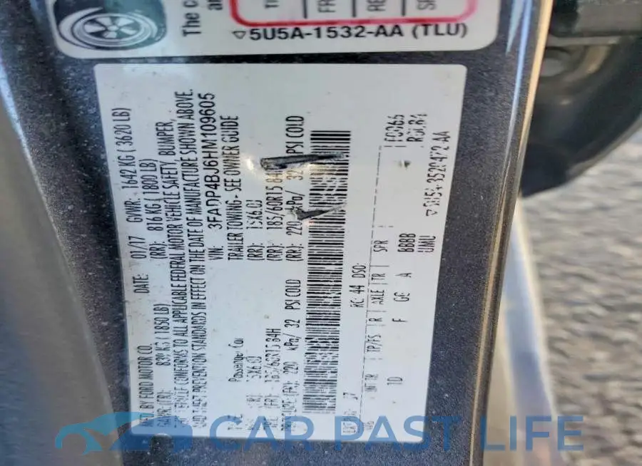 3FADP4BJ6HM109605# 13
